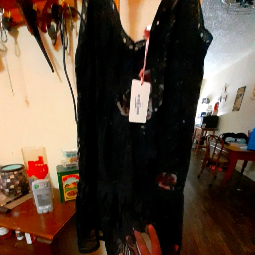 Black Lace and floral dress